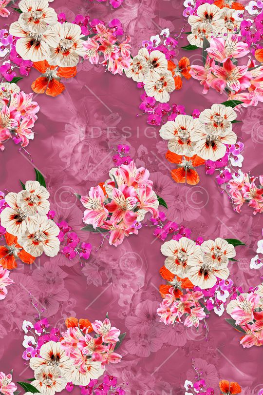 花卉印花华亿平台图片