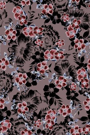 花卉印花华亿平台图片