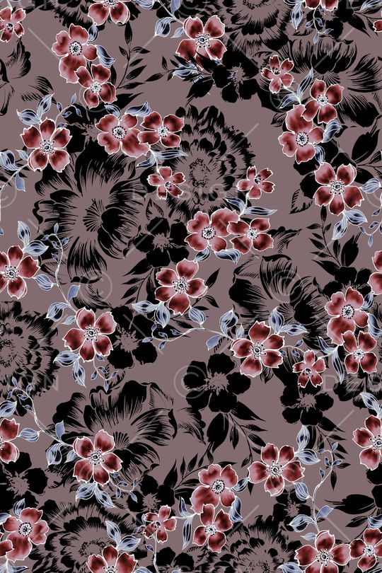 花卉印花华亿平台图片