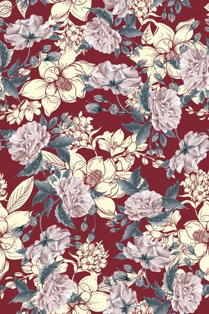 花卉印花华亿平台图片