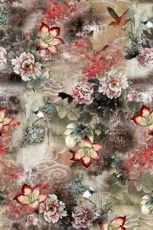 手绘印花华亿平台图片