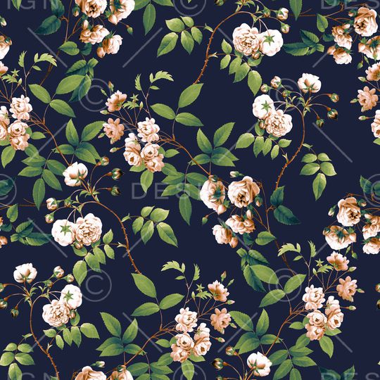 蔷薇花印花华亿平台图片