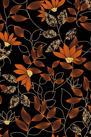 抽象花卉印花华亿平台图片