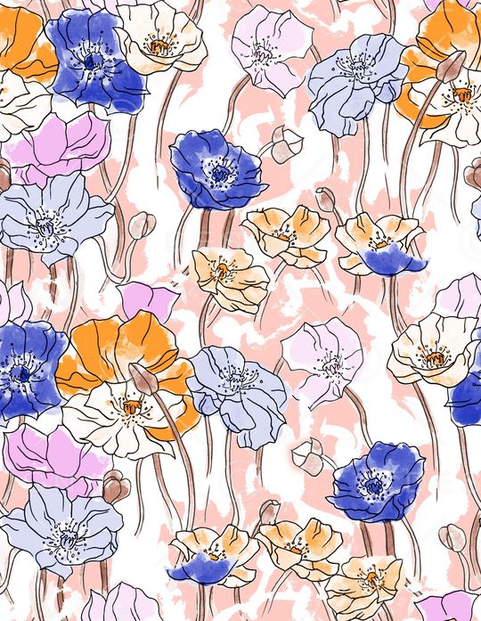 虞美人印花华亿平台图片