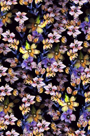 花卉印花华亿平台图片