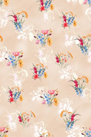 清爽底花卉印花华亿平台图片