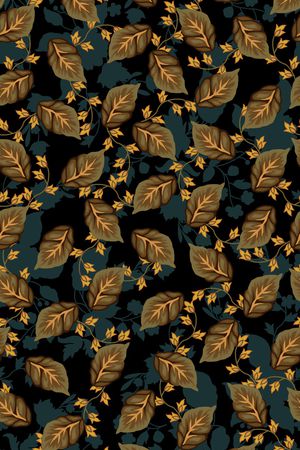 绿植树叶印花华亿平台图片