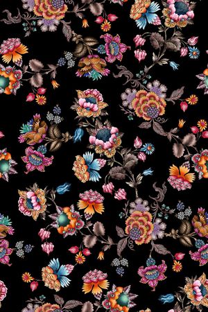 抽象花卉印花华亿平台图片