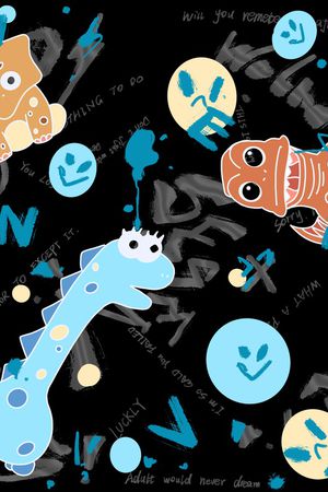 卡通动物印花华亿平台图片