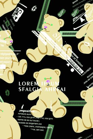 卡通动物印花华亿平台图片