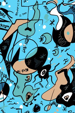 抽象印花华亿平台图片