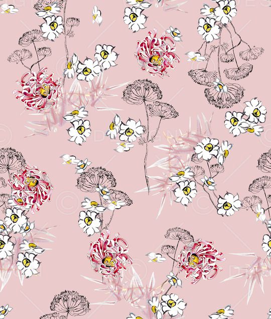 连衣裙印花华亿平台图片