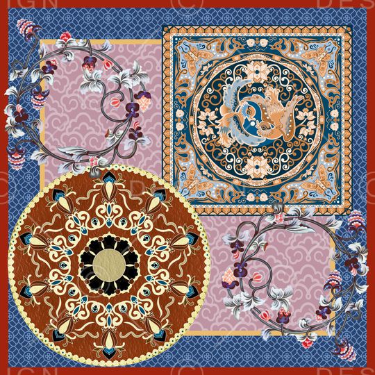 中国风印花华亿平台图片