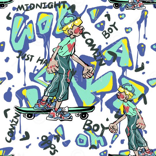 字母印花华亿平台图片