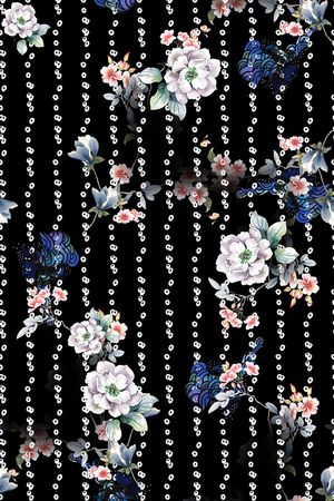 连衣裙印花华亿平台图片