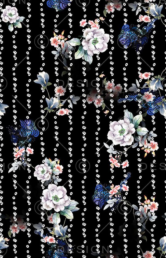 连衣裙印花华亿平台图片