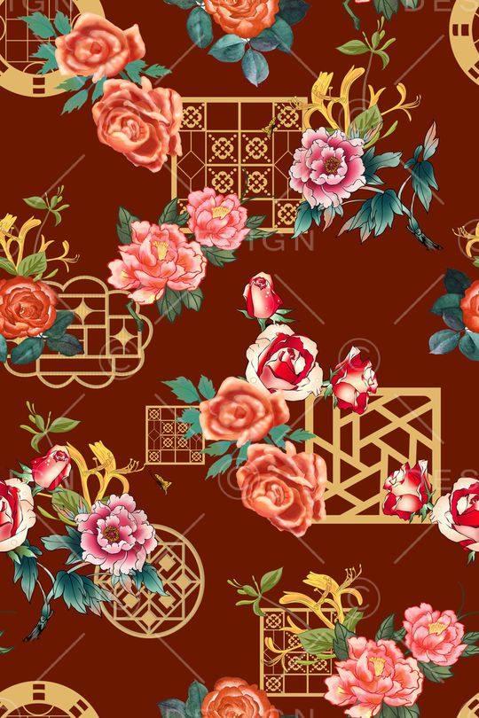 绿植树叶印花华亿平台图片