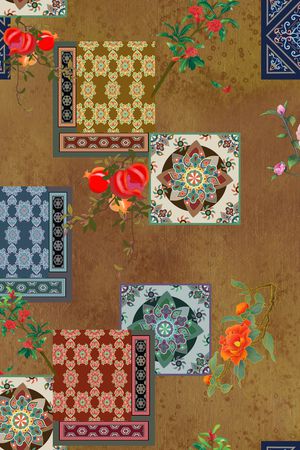 绿植树叶印花华亿平台图片