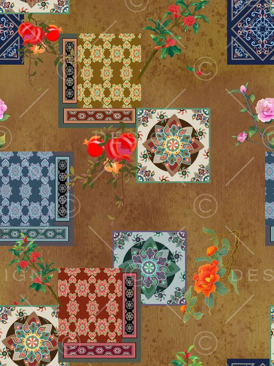 绿植树叶印花华亿平台图片