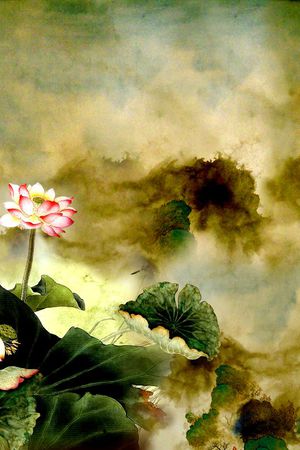 荷花印花华亿平台图片