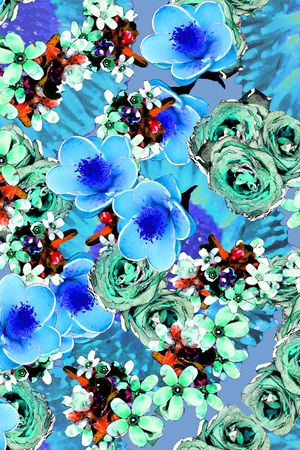 绿植树叶印花华亿平台图片