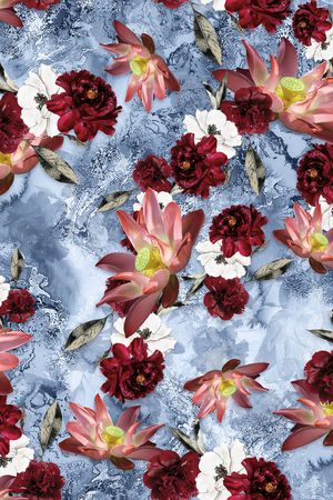 花卉印花华亿平台图片