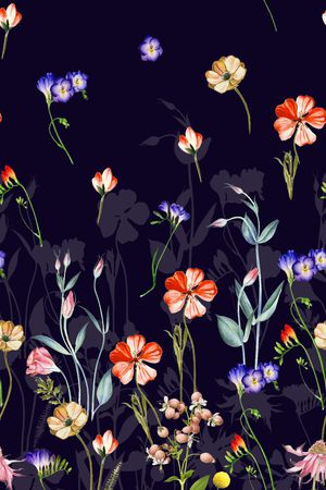 花卉印花华亿平台图片