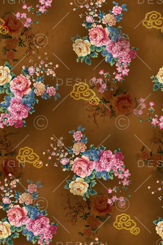 花卉印花华亿平台图片