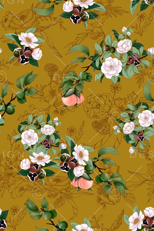 绿植树叶印花华亿平台图片