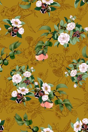 绿植树叶印花华亿平台图片