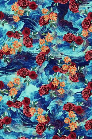 真丝印花华亿平台图片