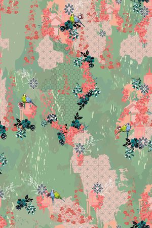 玉兰花印花华亿平台图片