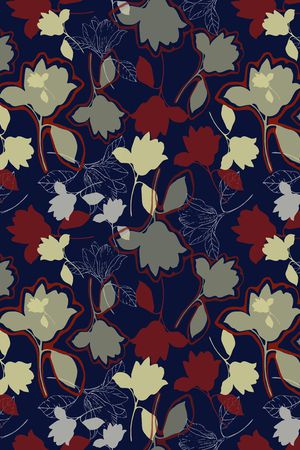 民族花卉印花华亿平台图片