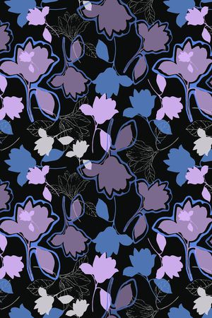 民族花卉印花华亿平台图片