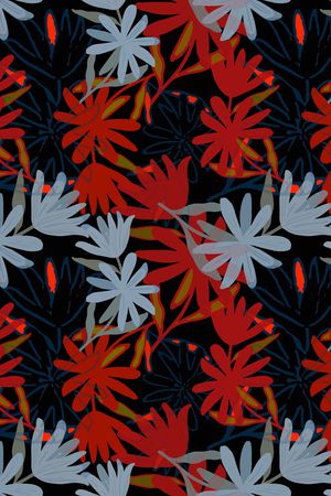 民族花卉印花华亿平台图片