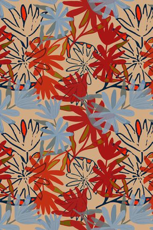 民族花卉印花华亿平台图片