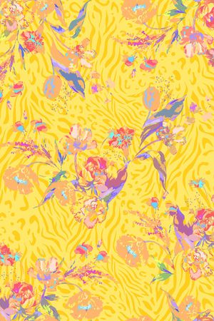 花卉印花华亿平台图片