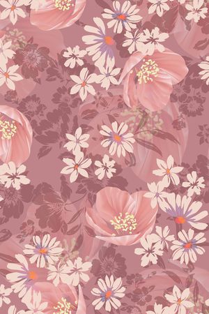 花卉印花华亿平台图片