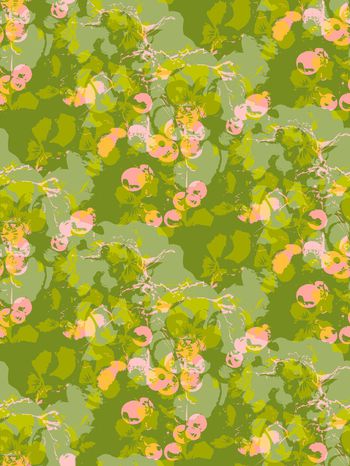 绿植树叶印花华亿平台图片