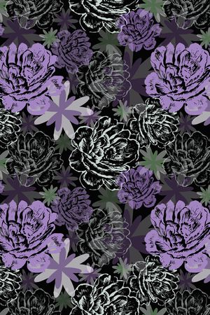 民族花卉印花华亿平台图片