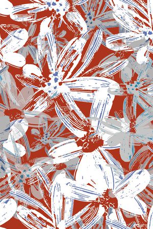 抽象花卉印花华亿平台图片