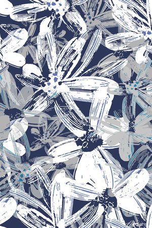 抽象花卉印花华亿平台图片