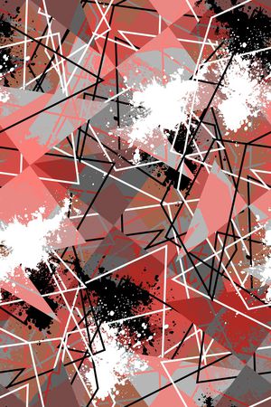 抽象男装印花华亿平台图片