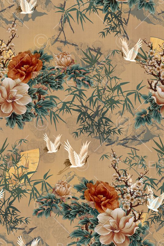 花卉印花华亿平台图片