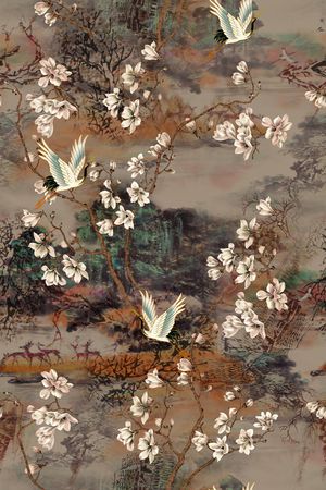 花卉印花华亿平台图片