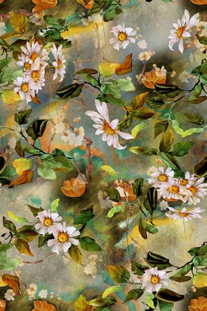 花卉印花华亿平台图片