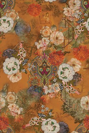 花卉印花华亿平台图片