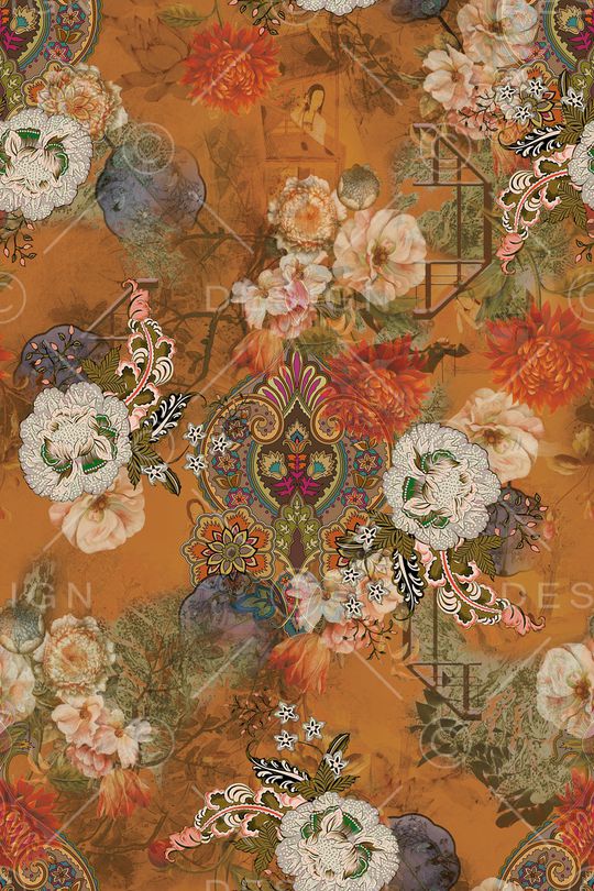 花卉印花华亿平台图片