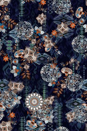 复古印花华亿平台图片