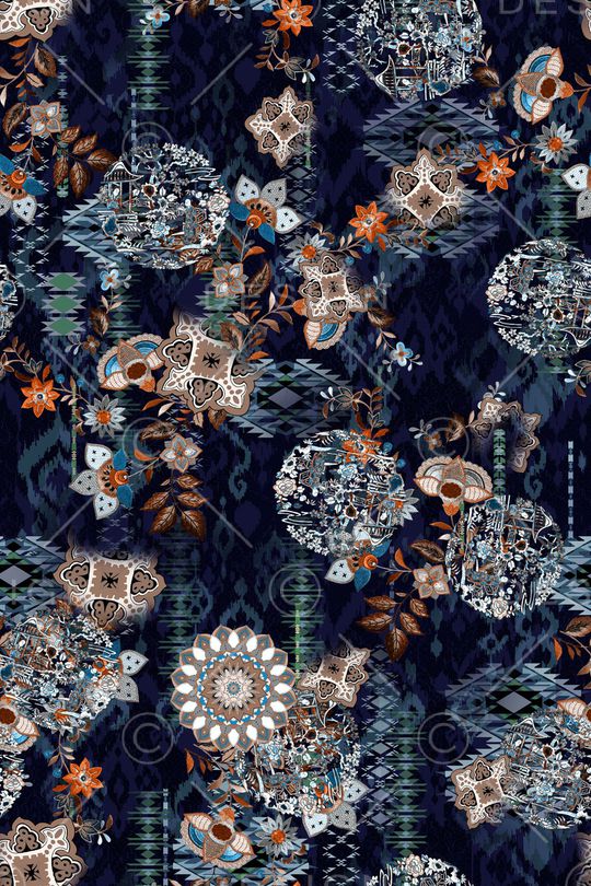 复古印花华亿平台图片